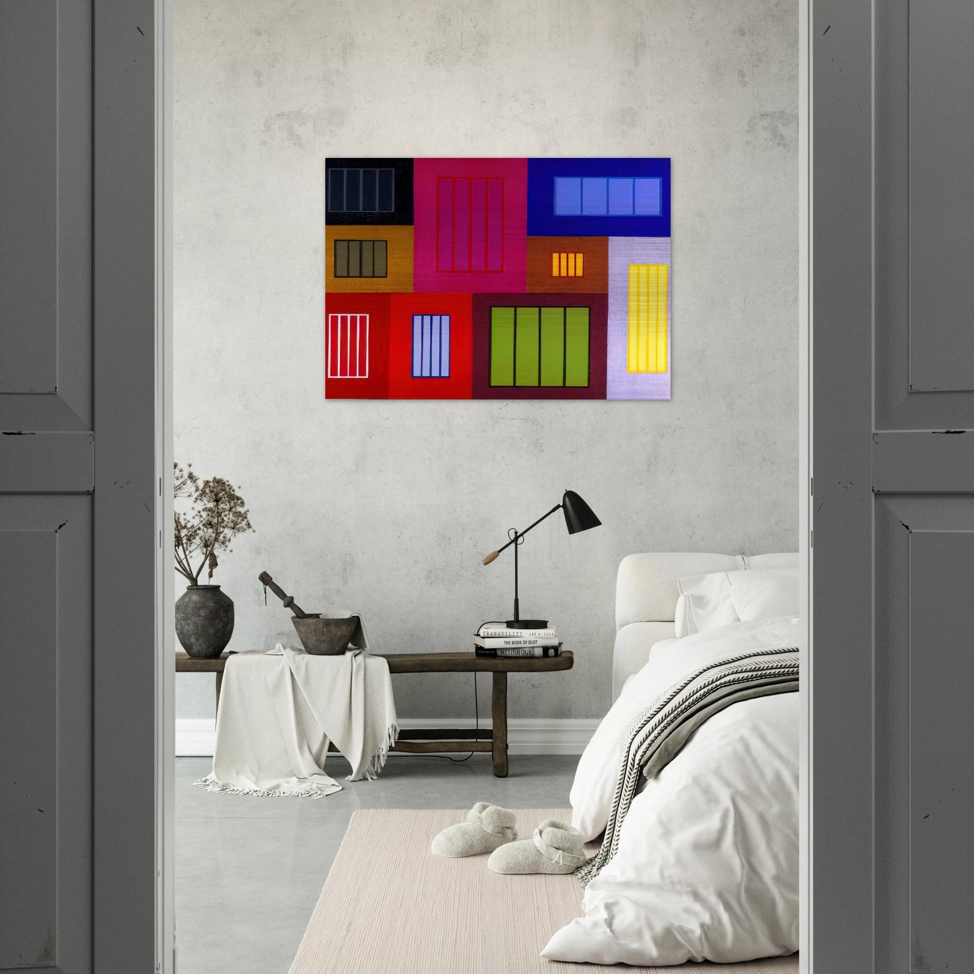 The Time Machine - 2002 - Peter Halley Brushed Aluminum Print - 70x100 cm / 28x40 inches | Peter Halley Aluminum Print | Peter Halley Prints