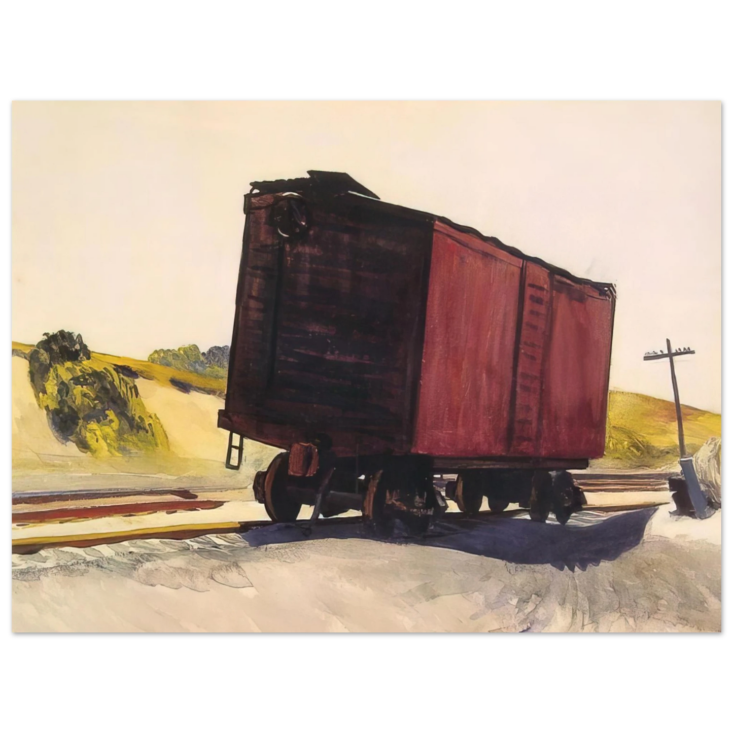 Edward Hopper - Freight Car at Truro Fine Art Poster