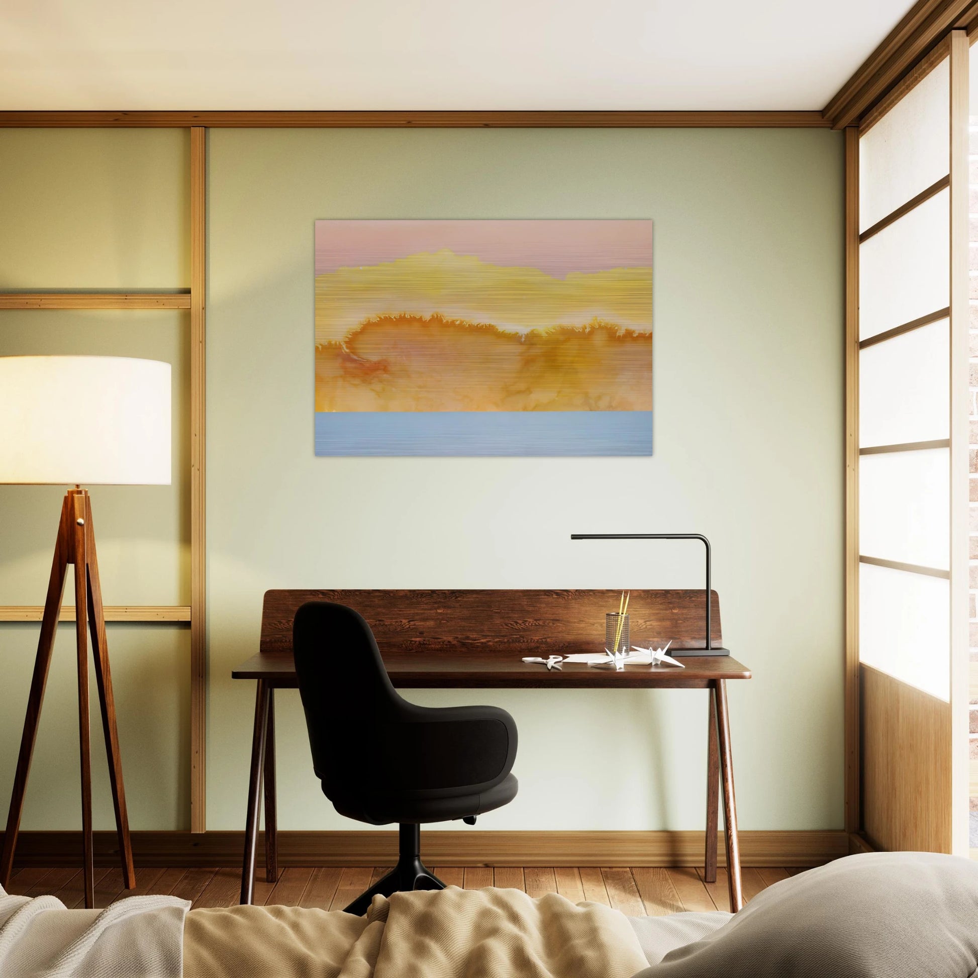 Turquoise Prairie - 1979 - Ronnie Landfield Brushed Aluminum Print - 70x100 cm / 28x40 inches | Ronnie Landfield Aluminum Print | Ronnie Landfield Prints
