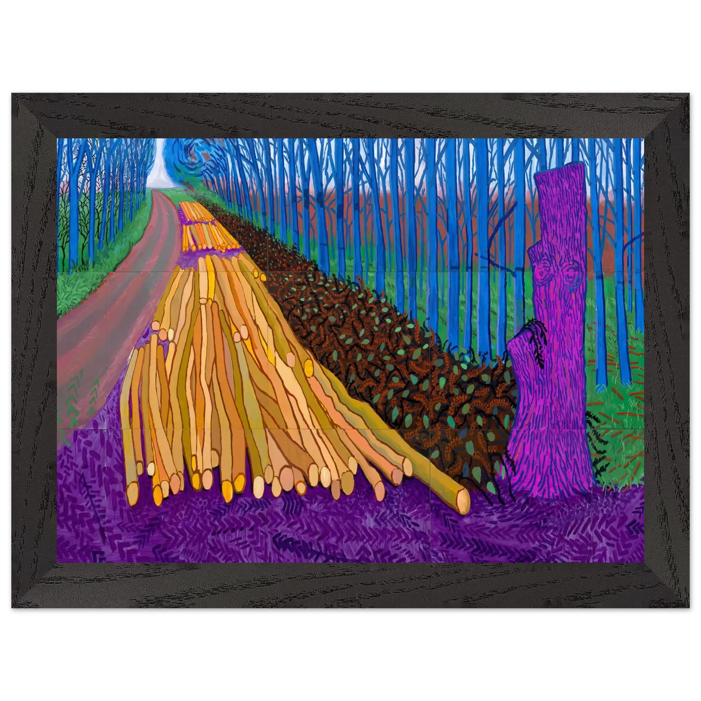 David Hockney - David Hockney Wall art - 13x18 cm / 5x7 Inches - Premium Wooden Framed Poster With Fine Art Paper - White frame