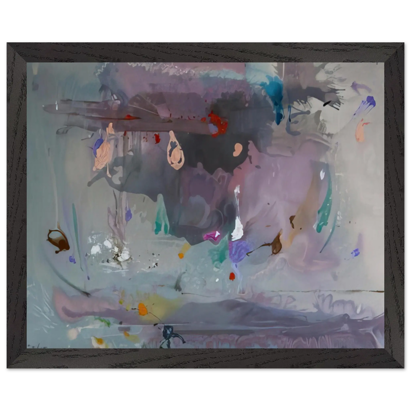 Helen Frankenthaler - Grey Fireworks - 2000 Wall art - A3 (29.7 x 42  cm) - Fine Art Poster - -