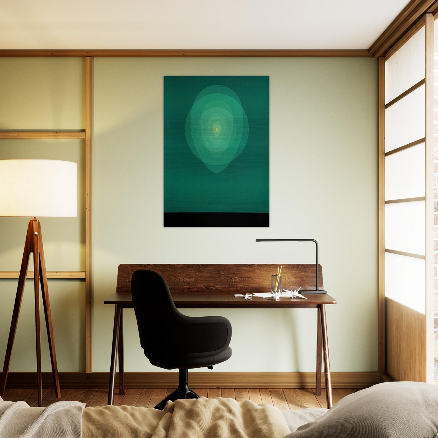 Green Mandala - 1969 - Clarence Holbrook Carter Brushed Aluminum Print - 70x100 cm / 28x40 inches | Clarence Holbrook Carter Aluminum Print | Clarence Holbrook Carter Prints