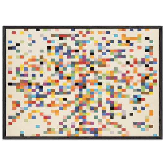 Spectrum Colors Arranged by Chance II - Ellsworth Kelly 70x100 cm / 28x40 inches Framed Art Print – Black Wooden Frame