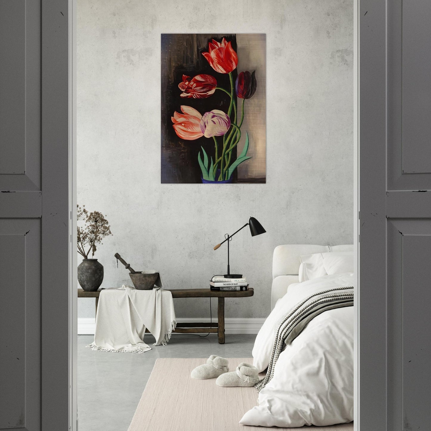 TULIPS - Moise Kisling Brushed Aluminum Print - 70x100 cm / 28x40 inches | Moise Kisling Aluminum Print | Moise Kisling Prints