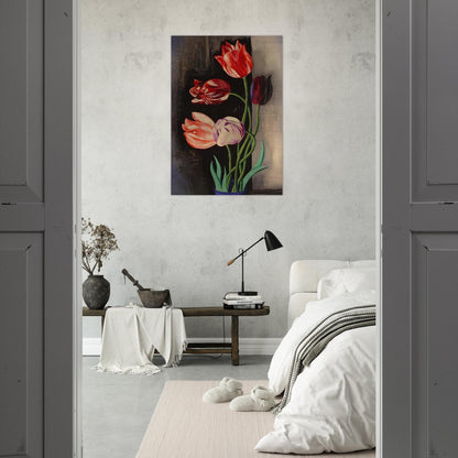 TULIPS - Moise Kisling Brushed Aluminum Print - 70x100 cm / 28x40 inches | Moise Kisling Aluminum Print | Moise Kisling Prints