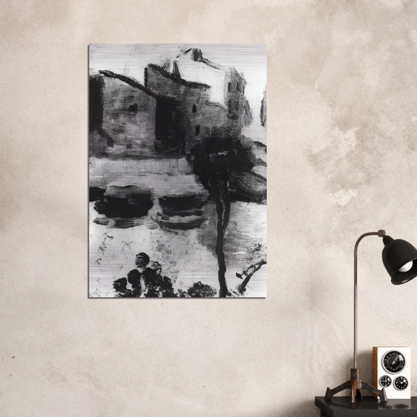 LLANE BEACH CADAQUES - Salvador Dali Brushed Aluminum Print - 70x100 cm / 28x40 inches | Salvador Dali Aluminum Print | Salvador Dali Prints