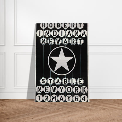 Robert Indiana, New Art, Stable New York - Robert Indiana Brushed Aluminum Print - 70x100 cm / 28x40 inches | Robert Indiana Aluminum Print | Robert Indiana Prints