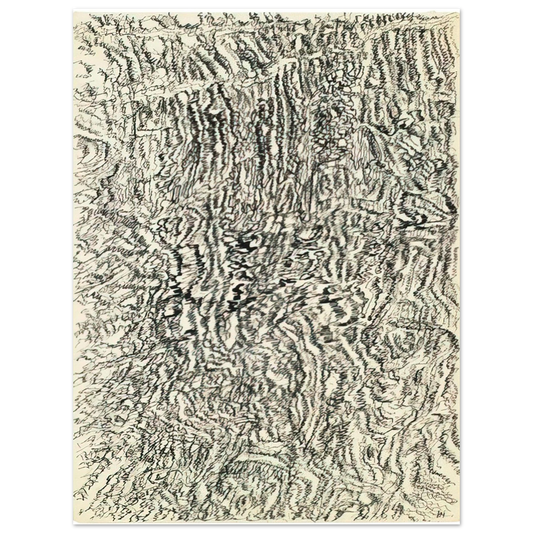 Henri Michaux - DESSIN MESCALINIEN 1958  75x100 cm / 30x40inches Fine Art Poster
