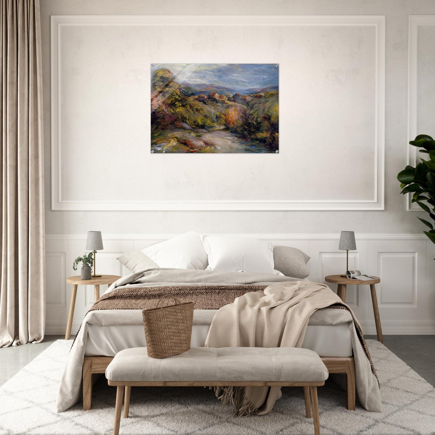 The Hills of Cagnes - Pierre-Auguste Renoir Acrylic Print - 70x100 cm / 28x40″ inches