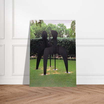 THREE BOLLARDS 1970 - Alexander Calder Brushed Aluminum Print - 70x100 cm / 28x40 inches | Alexander Calder Aluminum Print | Alexander Calder Prints