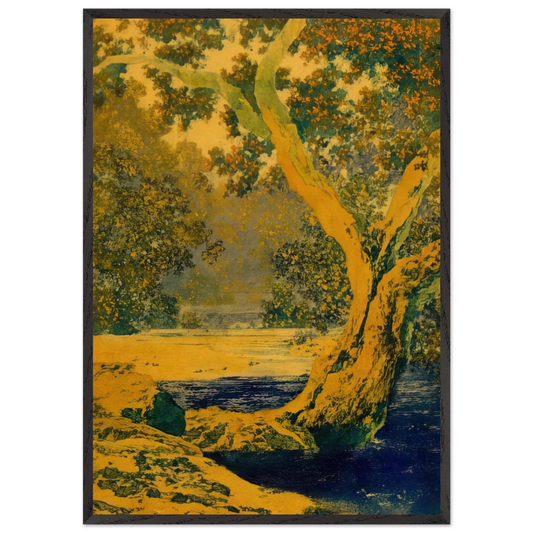 Study for Autumn Brook - Maxfield Parrish 70x100 cm / 28x40 inches Framed Art Print – Black Wooden Frame