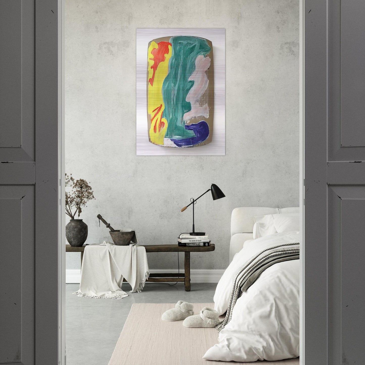 Baton - 1986 - Ron Gorchov Brushed Aluminum Print - 70x100 cm / 28x40 inches | Ron Gorchov Aluminum Print | Ron Gorchov Prints