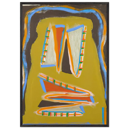 Indian Writhing - 1977 - Betty Parsons 70x100 cm / 28x40 inches Framed Art Print – Black Wooden Frame