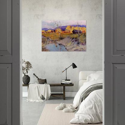 Autumn Morning - Romanticism - Sydney Laurence Brushed Aluminum Print - 70x100 cm / 28x40 inches | Sydney Laurence Aluminum Print | Sydney Laurence Prints