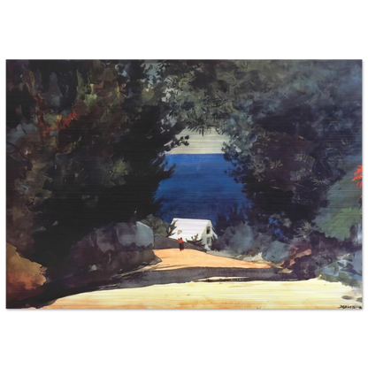 ROAD IN BERMUDA - Winslow Homer Brushed Aluminum Print - 70x100 cm / 28x40 inches | Winslow Homer Aluminum Print | Winslow Homer Prints