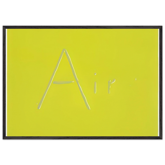 AIR 1969 - Edward Ruscha 70x100 cm / 28x40 inches Framed Art Print – Black Wooden Frame