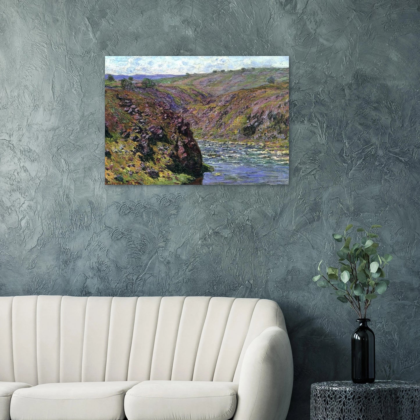 Valley of the Creuse, Sunlight Effect - claude monet Brushed Aluminum Print - 70x100 cm / 28x40 inches | claude monet Aluminum Print | claude monet Prints