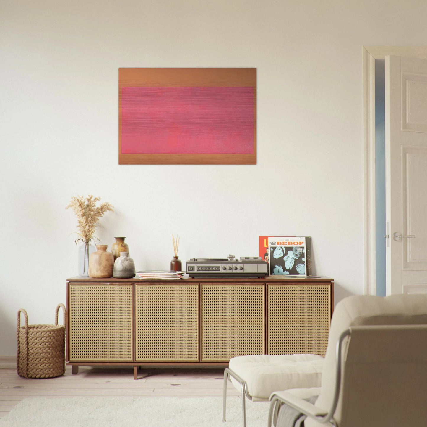 Rose Sun Box Nr. 2 - 1969 - Theodoros Stamos Brushed Aluminum Print - 70x100 cm / 28x40 inches | Theodoros Stamos Aluminum Print | Theodoros Stamos Prints