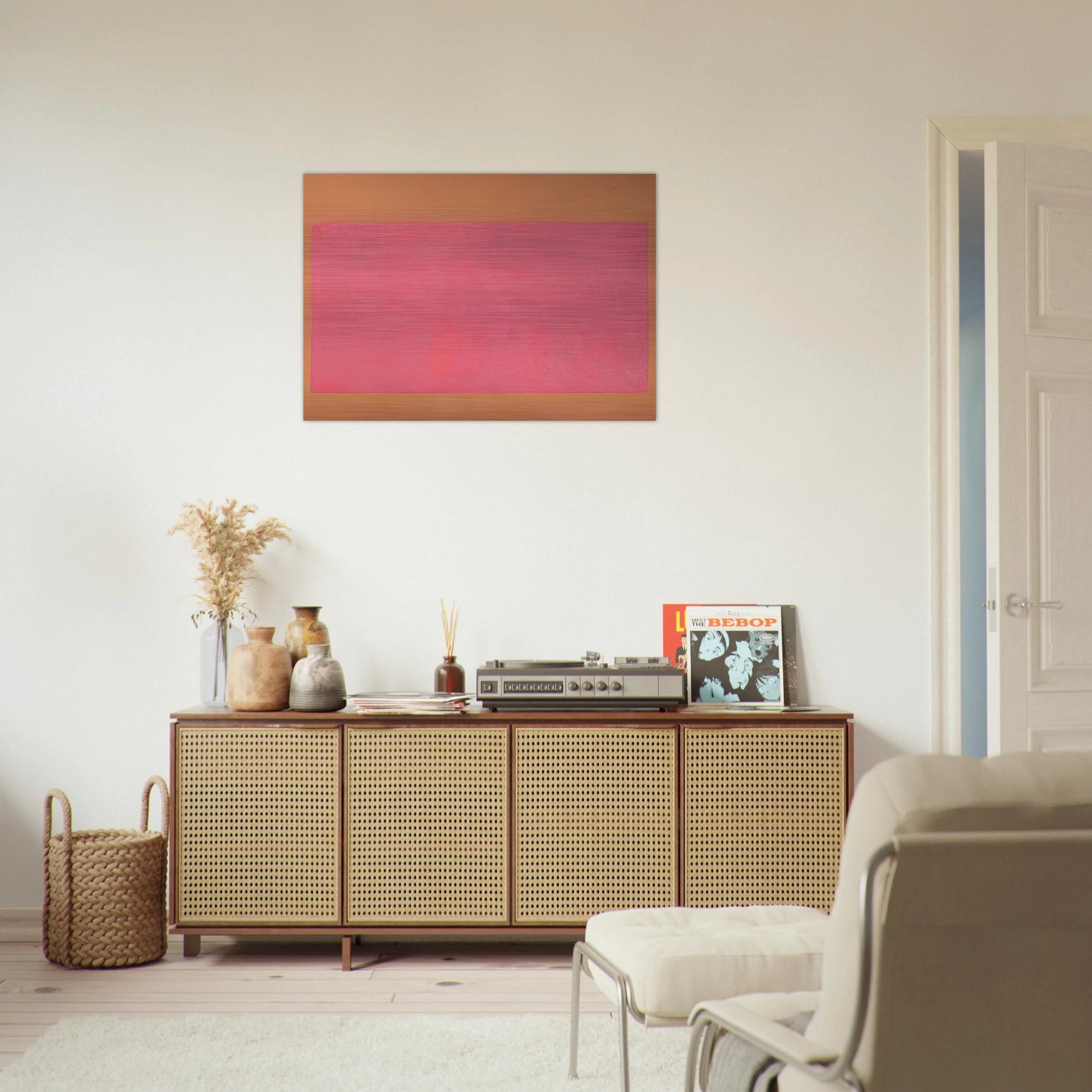 Rose Sun Box Nr. 2 - 1969 - Theodoros Stamos Brushed Aluminum Print - 70x100 cm / 28x40 inches | Theodoros Stamos Aluminum Print | Theodoros Stamos Prints