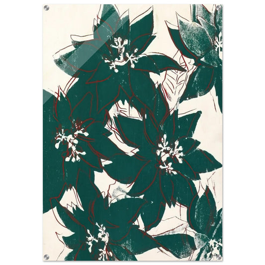 Poinsetta - Andy Warhol Acrylic Print - 70x100 cm / 28x40″ inches