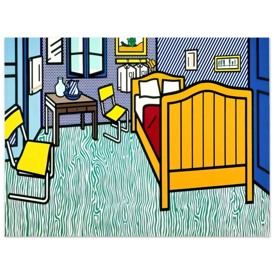 Roy Lichtenstein - BEDROOM AT ARLES 1992  75x100 cm / 30x40inches Fine Art Poster