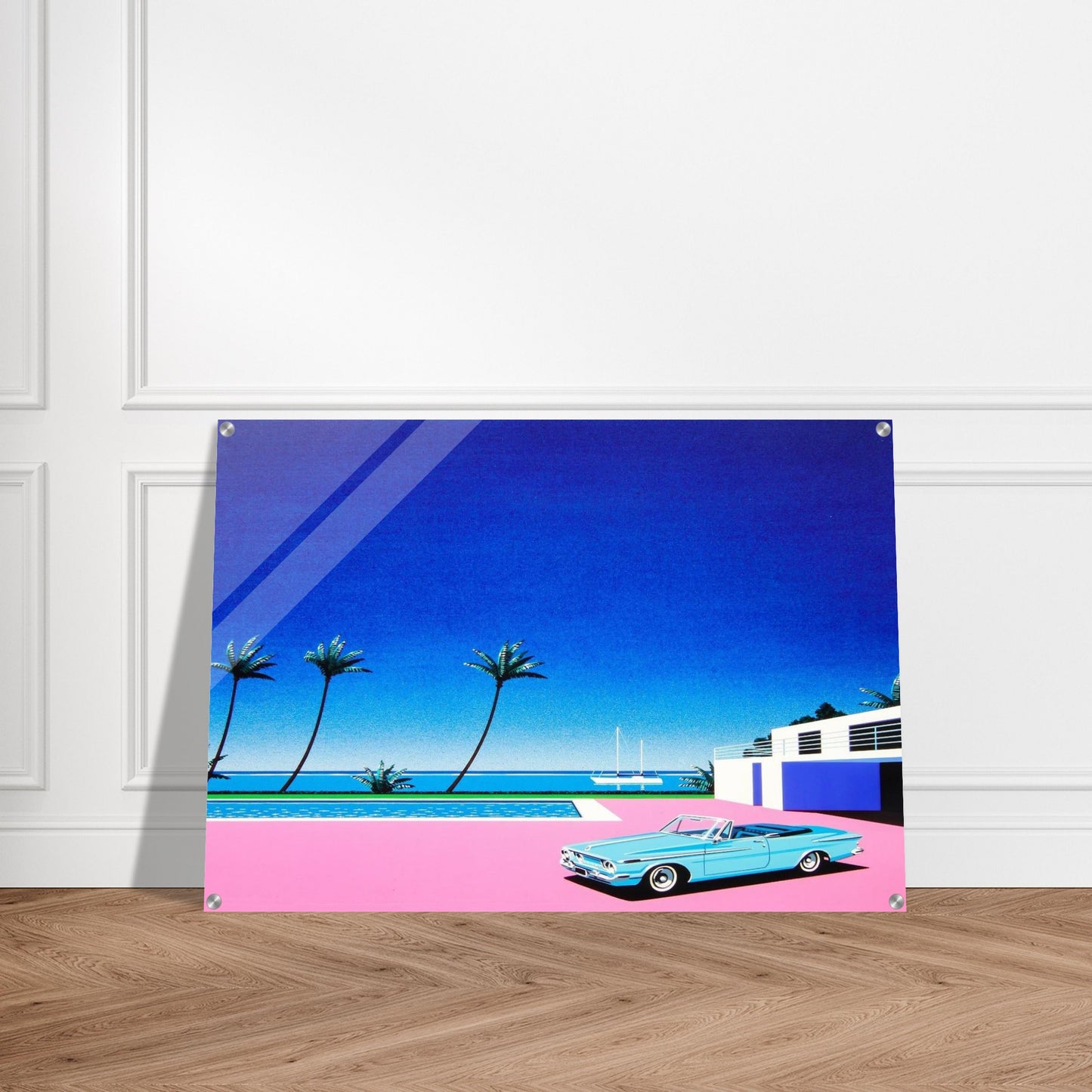 Pink Driveway - Hiroshi Nagai Acrylic Print - 70x100 cm / 28x40″ inches
