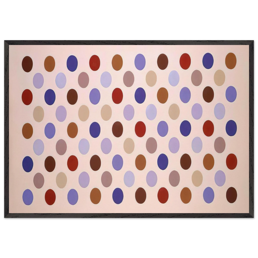 Grid 8 - 1969 - Thomas Downing 70x100 cm / 28x40 inches Framed Art Print – Black Wooden Frame