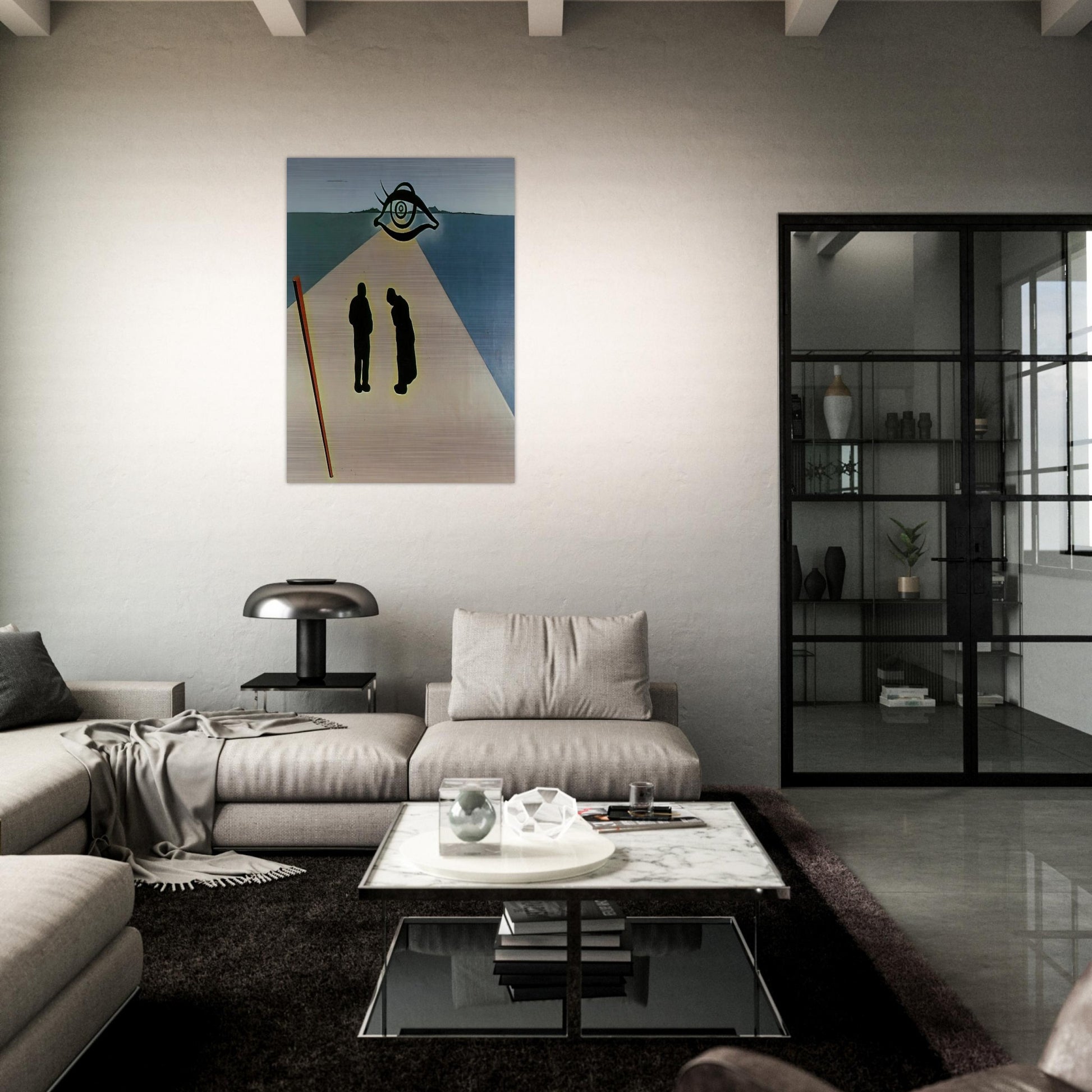 THE EYE OF THE ANGELUS - Salvador Dali Brushed Aluminum Print - 70x100 cm / 28x40 inches | Salvador Dali Aluminum Print | Salvador Dali Prints