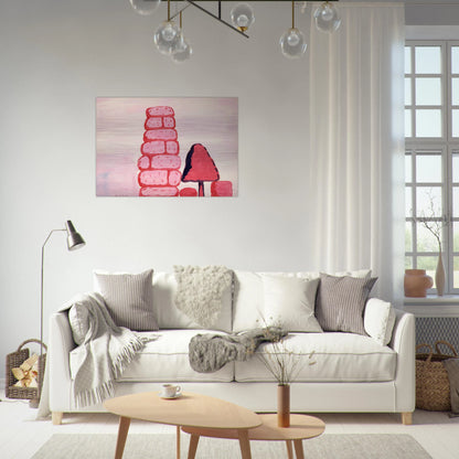 UNTITLED WALL - Philip Guston Brushed Aluminum Print - 70x100 cm / 28x40 inches | Philip Guston Aluminum Print | Philip Guston Prints