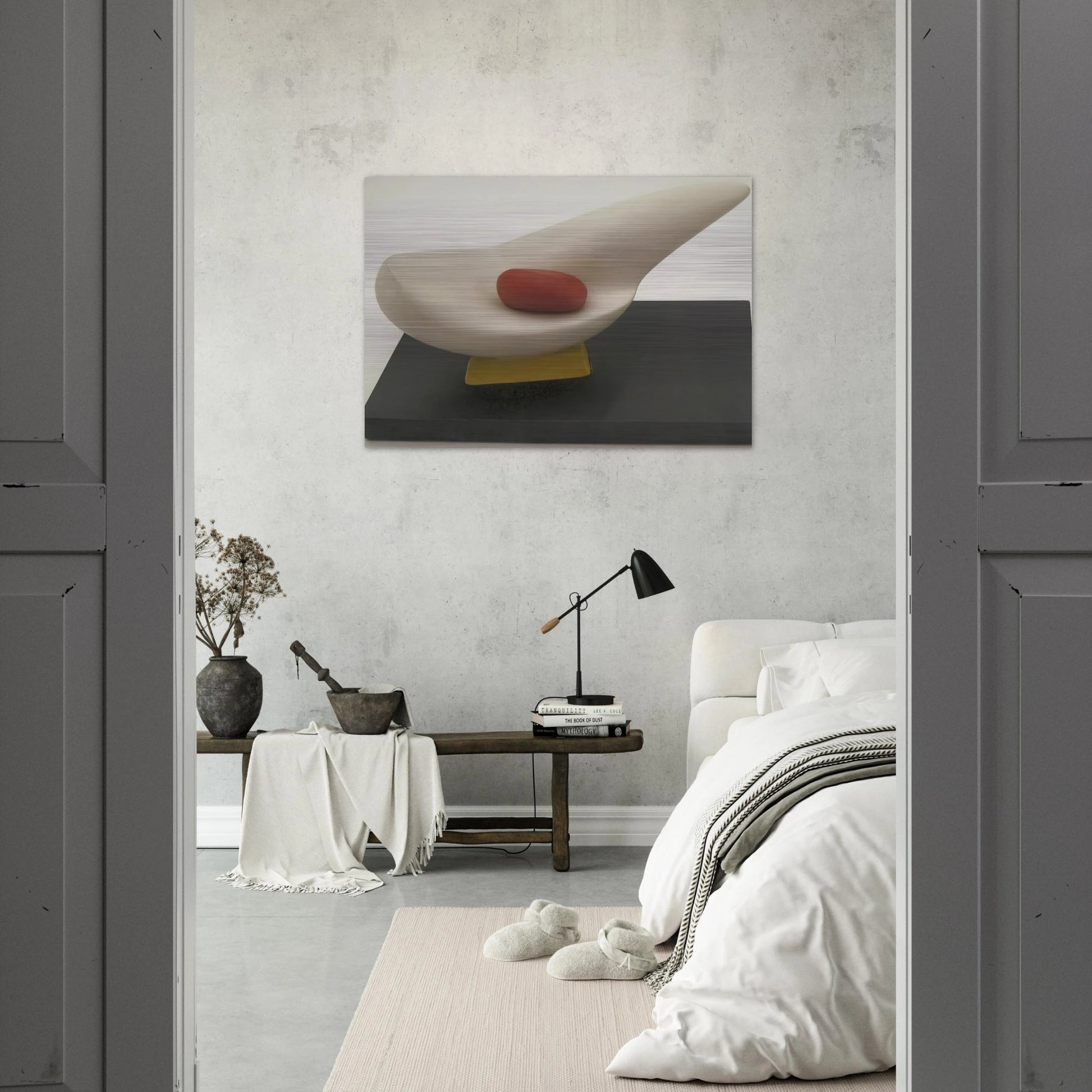 MOTHER AND EGG 1947 - Kurt Schwitters Brushed Aluminum Print - 70x100 cm / 28x40 inches | Kurt Schwitters Aluminum Print | Kurt Schwitters Prints