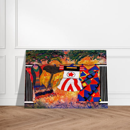 Yard Sale - 1993 - Miriam Schapiro Brushed Aluminum Print - 70x100 cm / 28x40 inches | Miriam Schapiro Aluminum Print | Miriam Schapiro Prints