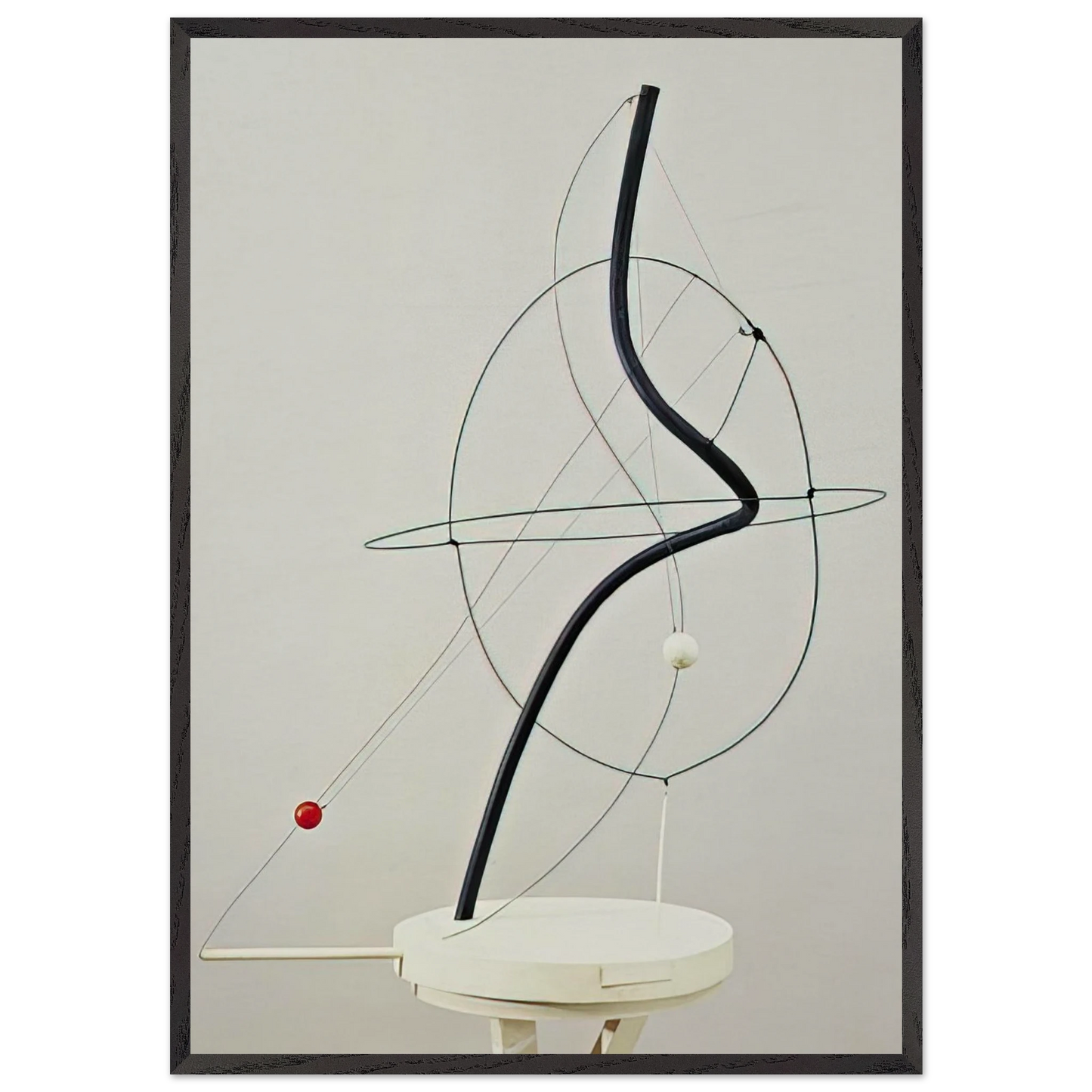 A UNIVERSE 1934 - Alexander Calder 70x100 cm / 28x40 inches Framed Art Print – Black Wooden Frame