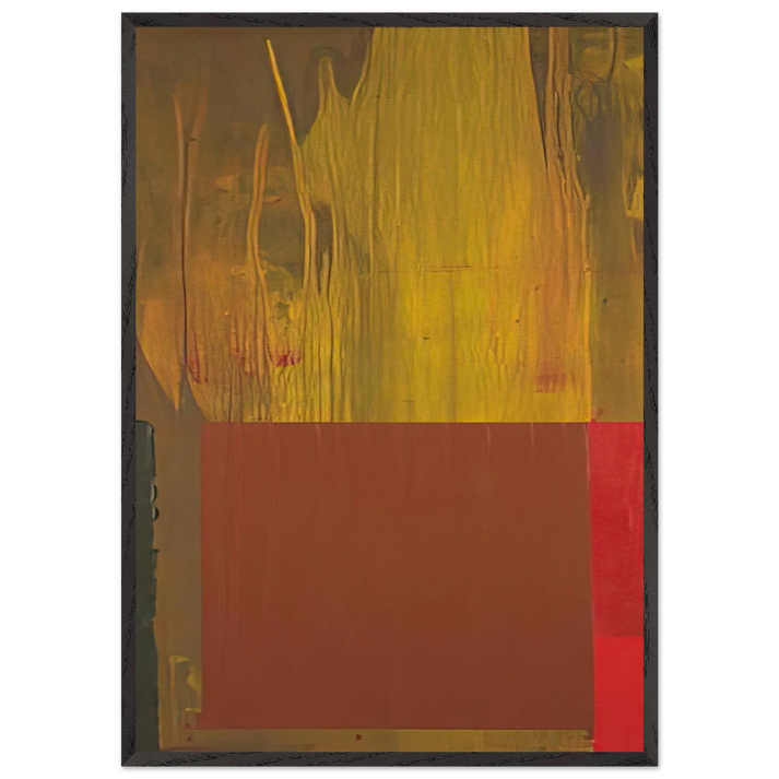 25 4 69 - 1969 - John Hoyland 70x100 cm / 28x40 inches Framed Art Print – Black Wooden Frame