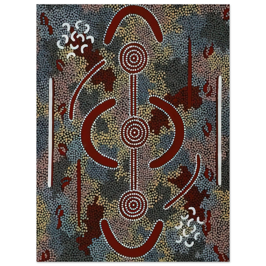 Clifford Possum Tjapaltjarri - Honey Ant Dreaming - 1981  75x100 cm / 30x40inches Fine Art Poster