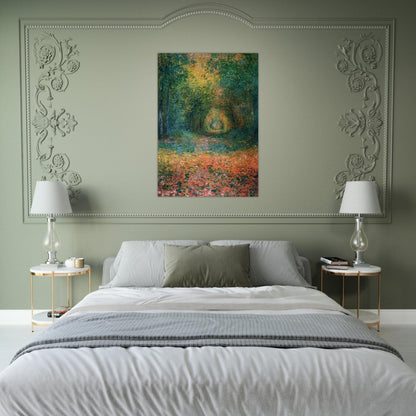 The Undergrowth in the Forest of Saint-Germain - claude monet Brushed Aluminum Print - 70x100 cm / 28x40 inches | claude monet Aluminum Print | claude monet Prints