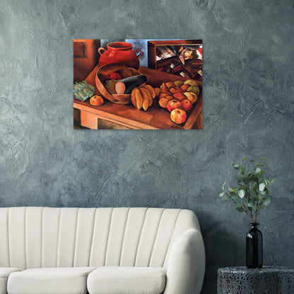 STILL LIFE WITH FRUIT 1913 - Moise Kisling Brushed Aluminum Print - 70x100 cm / 28x40 inches | Moise Kisling Aluminum Print | Moise Kisling Prints