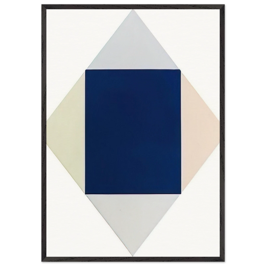 Blauer kern - 1969 - Max Bill 70x100 cm / 28x40 inches Framed Art Print – Black Wooden Frame