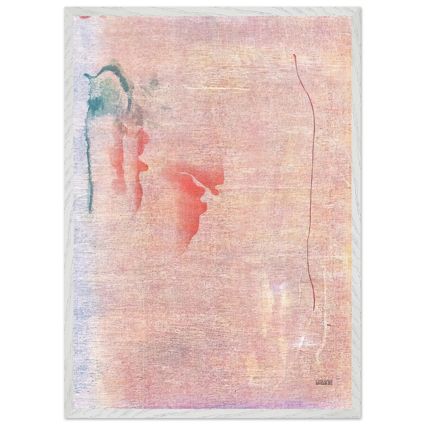 Helen Frankenthaler - Cedar Hill - 1983 Wall art - 20x25 cm / 8x10 inches - Premium Wooden Framed Poster With Fine Art Paper-canvas - White frame