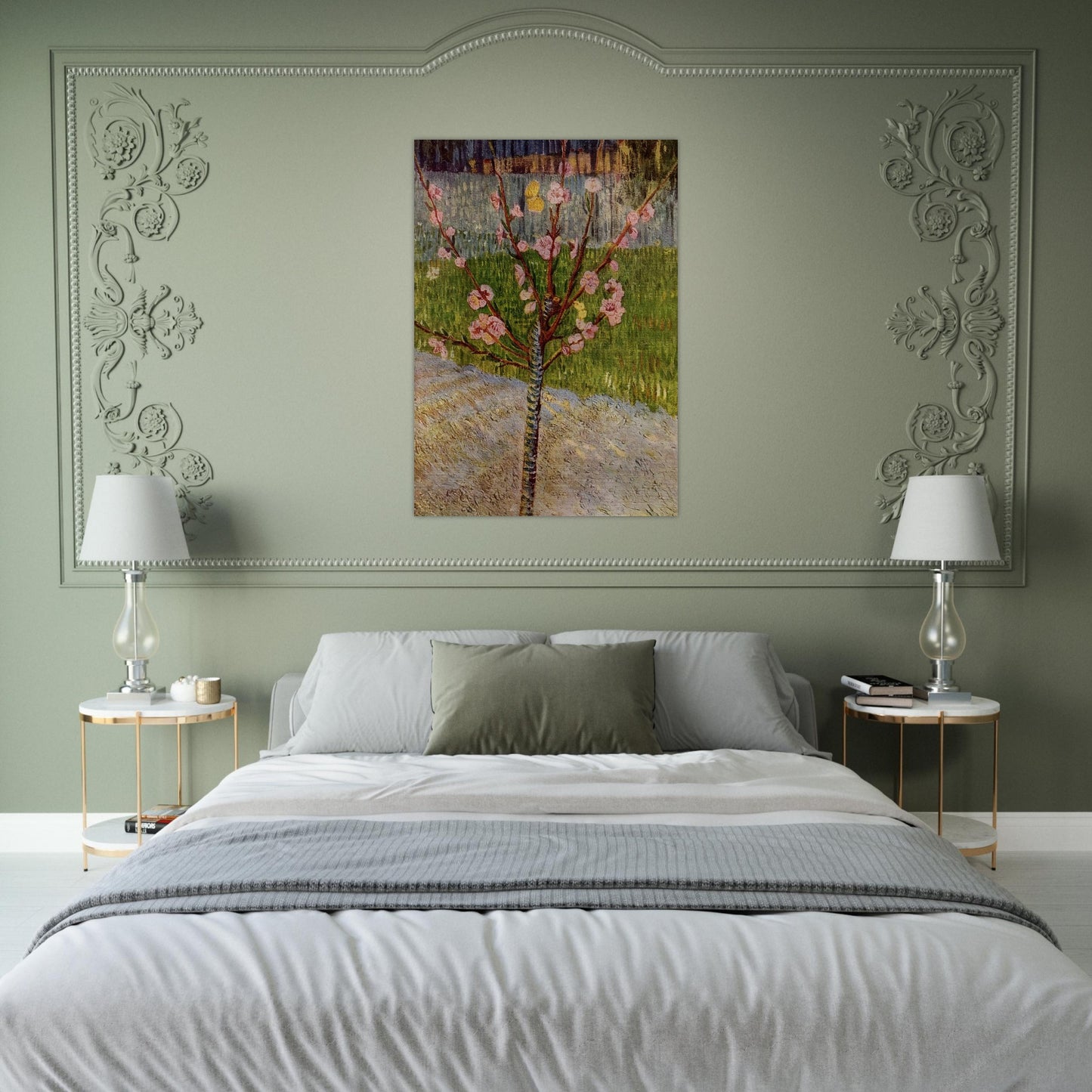 Almond Tree in Blossom - Vincent van Gogh Brushed Aluminum Print - 70x100 cm / 28x40 inches | Vincent van Gogh Aluminum Print | Vincent van Gogh Prints