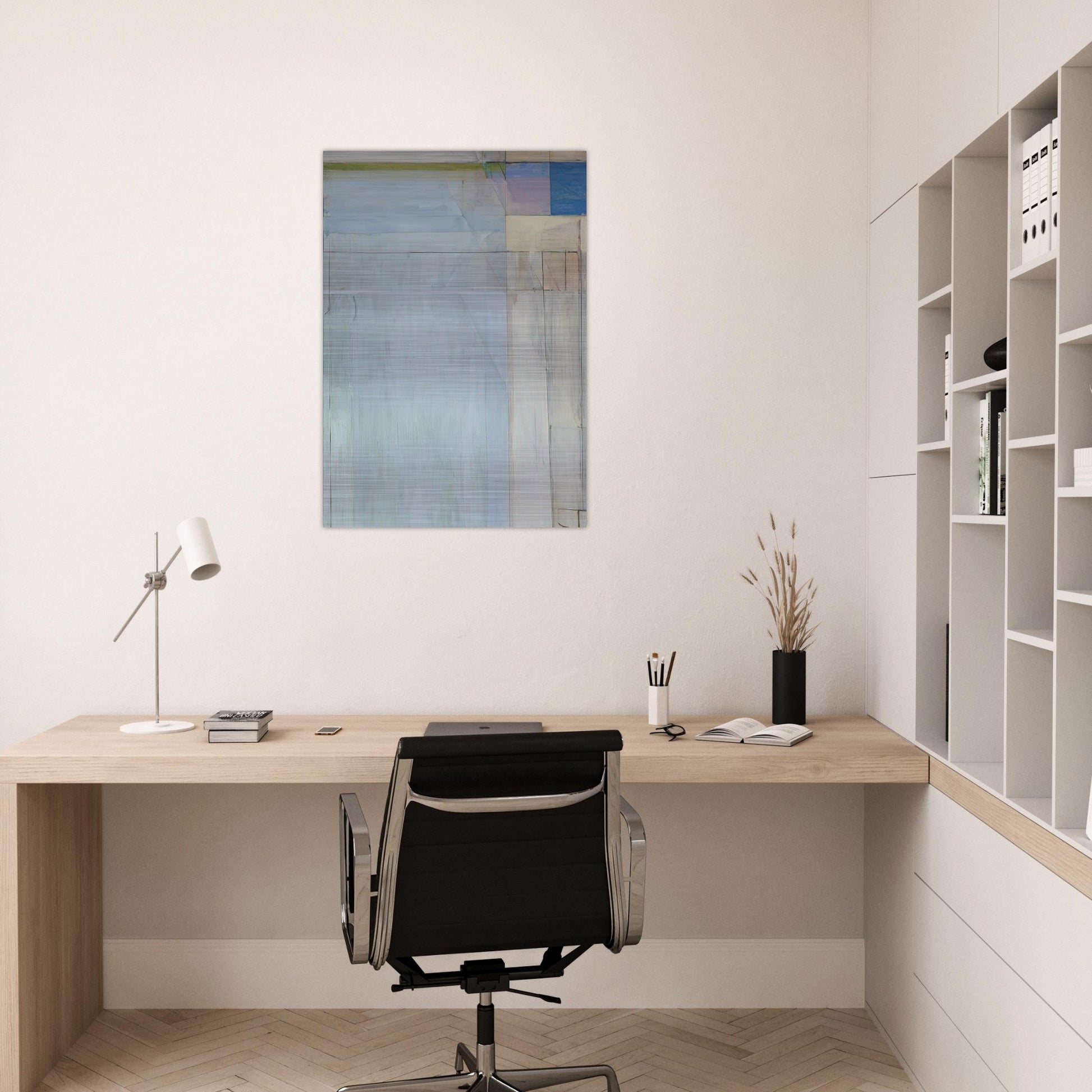 Ocean Park #54 - Richard Diebenkorn Brushed Aluminum Print - 70x100 cm / 28x40 inches | Richard Diebenkorn Aluminum Print | Richard Diebenkorn Prints