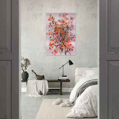 Still Life with Fuscias - Pierre-Auguste Renoir Brushed Aluminum Print - 70x100 cm / 28x40 inches | Pierre-Auguste Renoir Aluminum Print | Pierre-Auguste Renoir Prints