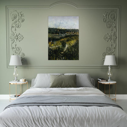 NEAR MONTMAGNY - Maurice Utrillo Brushed Aluminum Print - 70x100 cm / 28x40 inches | Maurice Utrillo Aluminum Print | Maurice Utrillo Prints