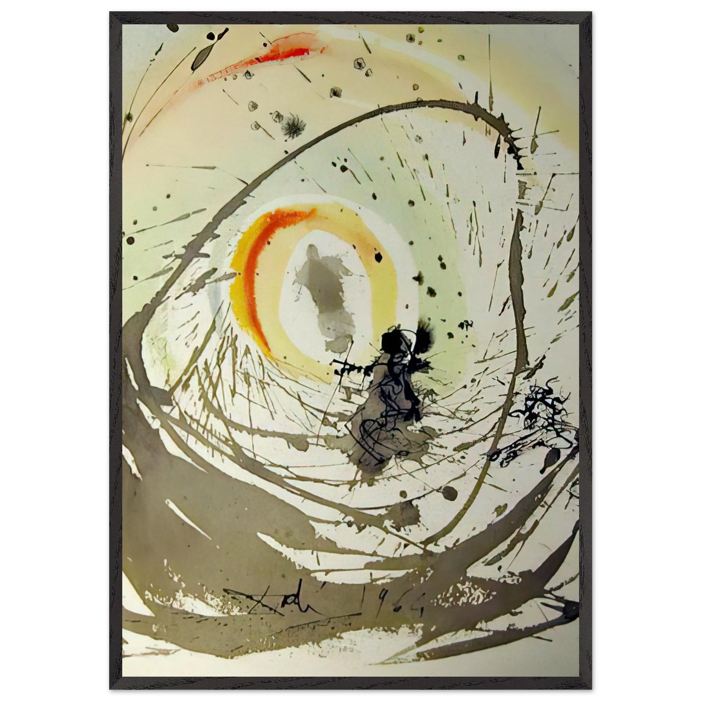 MULIER AMICTA SOLE 1967 - Salvador Dali 70x100 cm / 28x40 inches Framed Art Print – Black Wooden Frame