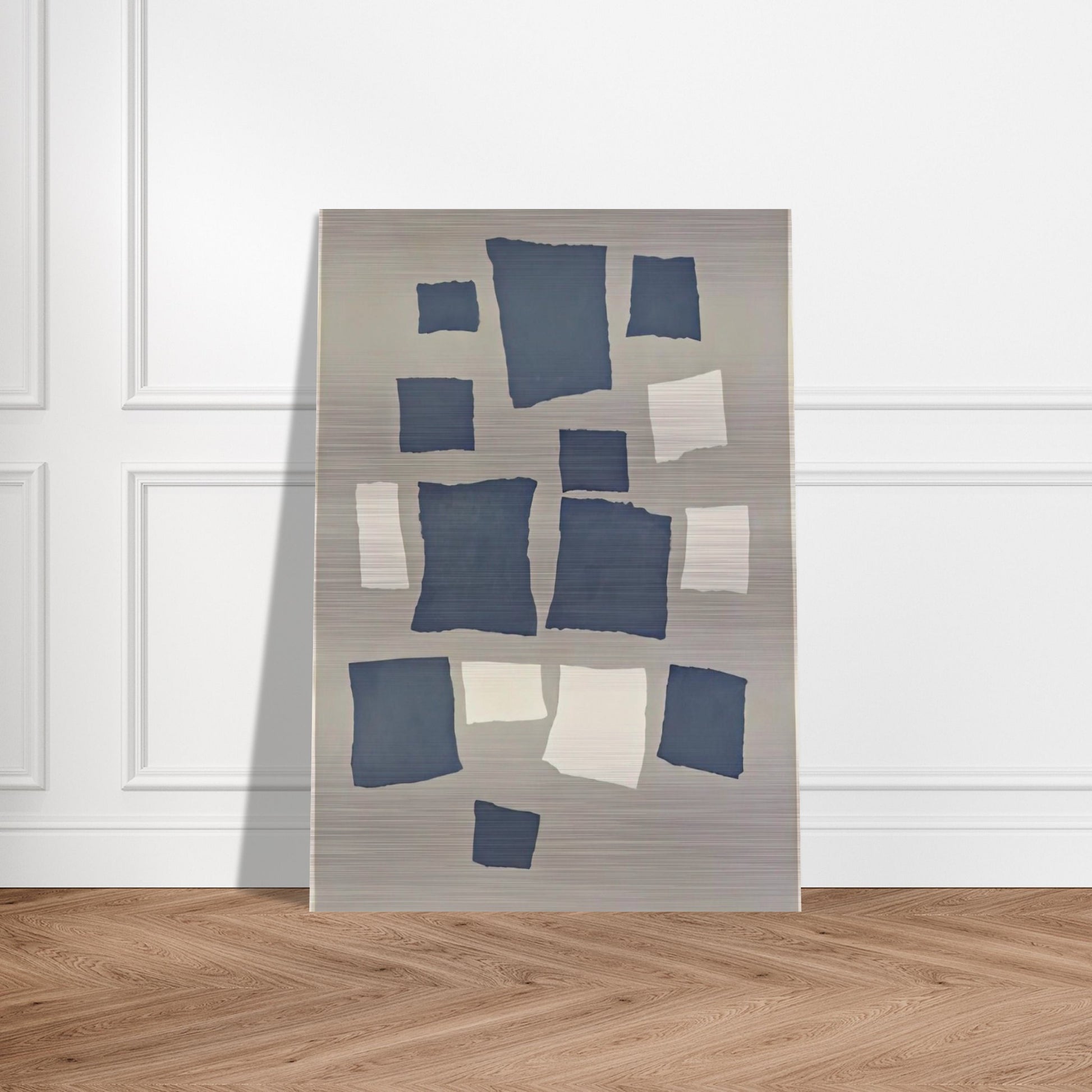 Collage with Squares Arranged According to the Laws of Chance - Jean Arp Brushed Aluminum Print - 70x100 cm / 28x40 inches | Jean Arp Aluminum Print | Jean Arp Prints