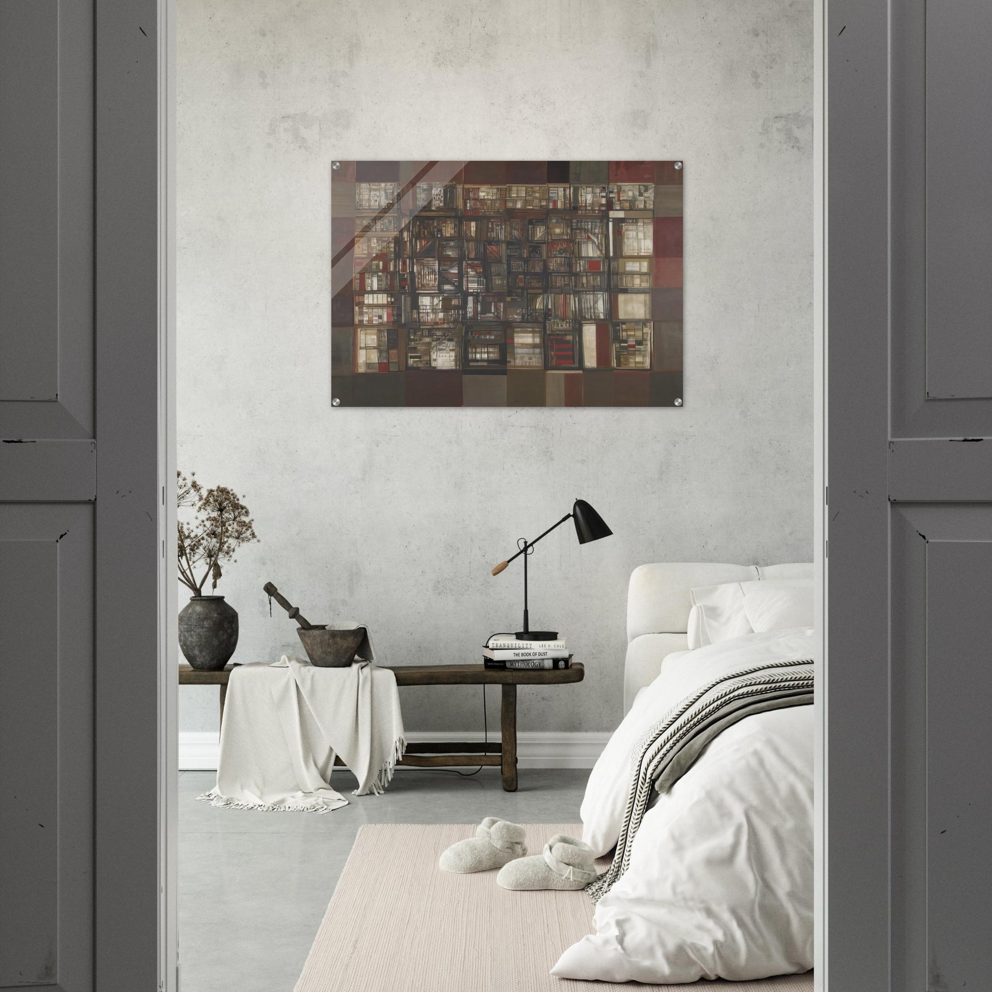 A biblioteca em fogo - 1974 - Maria Helena Vieira da Silva Acrylic Print - 70x100 cm / 28x40″ inches