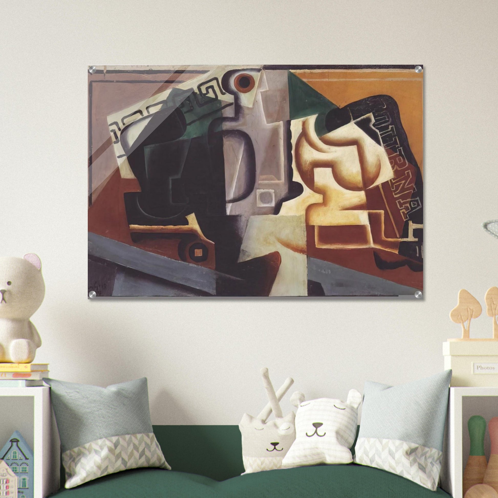 GLASS AND CARAFE 1917 - Juan Gris Acrylic Print - 70x100 cm / 28x40″ inches