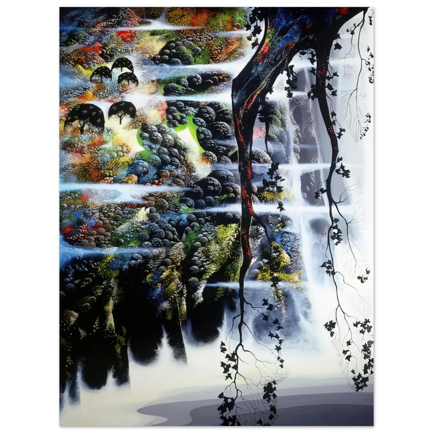 Eyvind Earle - Seaside Wilderness  75x100 cm / 30x40inches Fine Art Poster