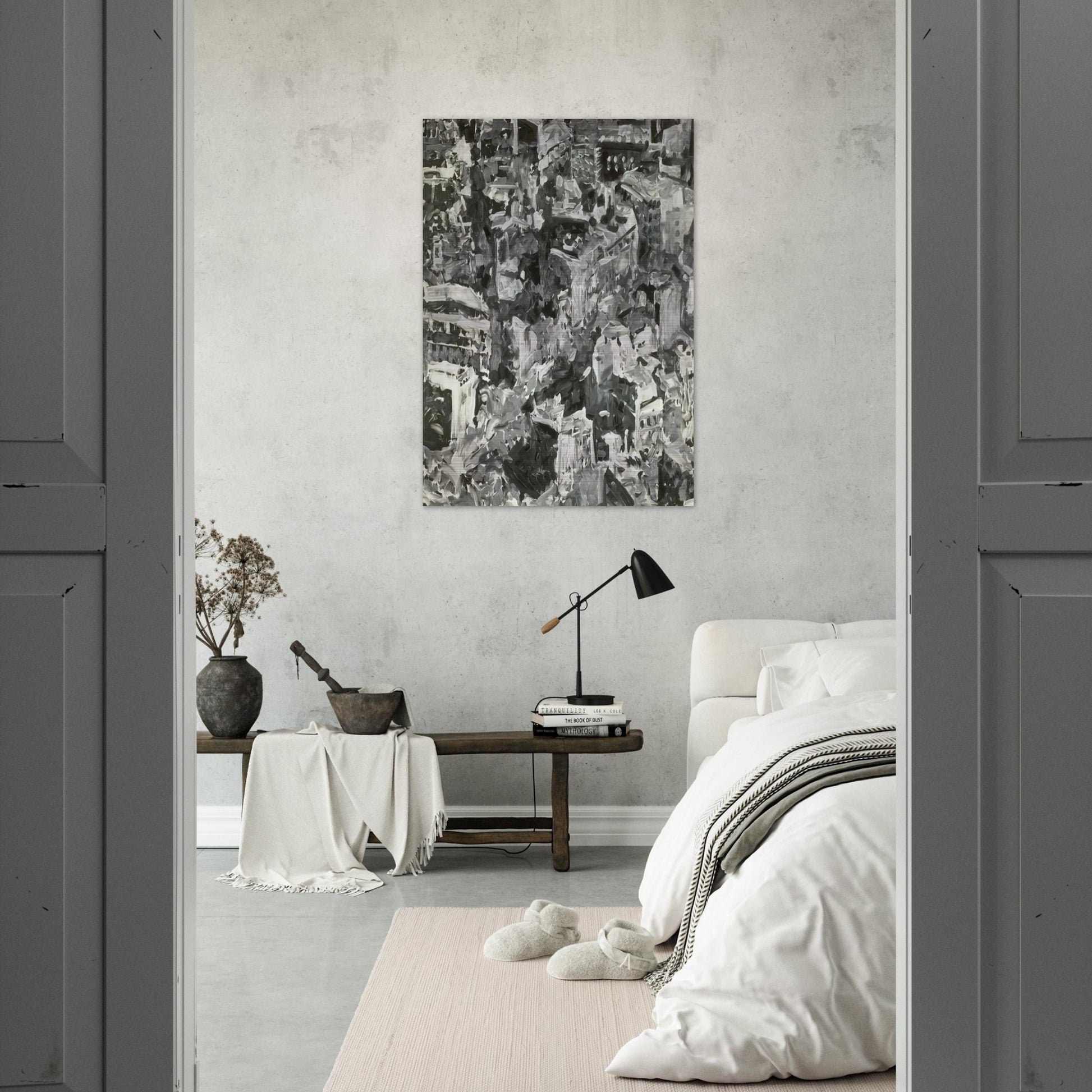 TOWNSCAPE PARIS 1968 - Gerhard Richter Brushed Aluminum Print - 70x100 cm / 28x40 inches | Gerhard Richter Aluminum Print | Gerhard Richter Prints