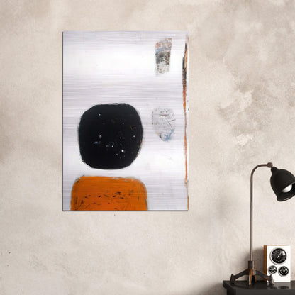 Orange, Black and White - 1960 - William Scott Brushed Aluminum Print - 70x100 cm / 28x40 inches | William Scott Aluminum Print | William Scott Prints