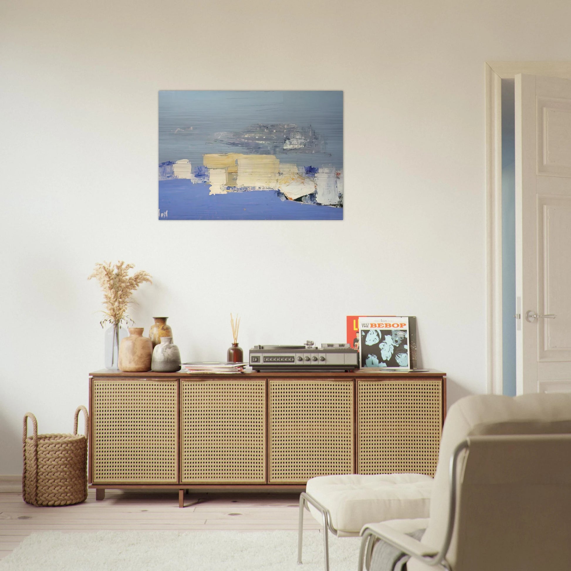 Paysage méditerranéen - Art Informel - Nicolas de Stael Brushed Aluminum Print - 70x100 cm / 28x40 inches | Nicolas de Stael Aluminum Print | Nicolas de Stael Prints